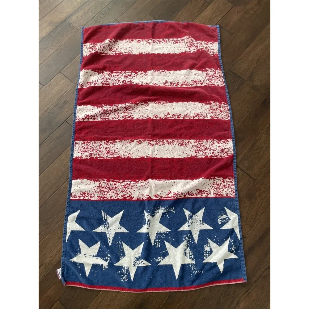 Oversized Americana Beach Towel America Striped 61X35 Kirkland